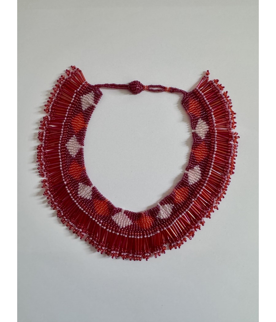 Collier ethnique en perles de verre