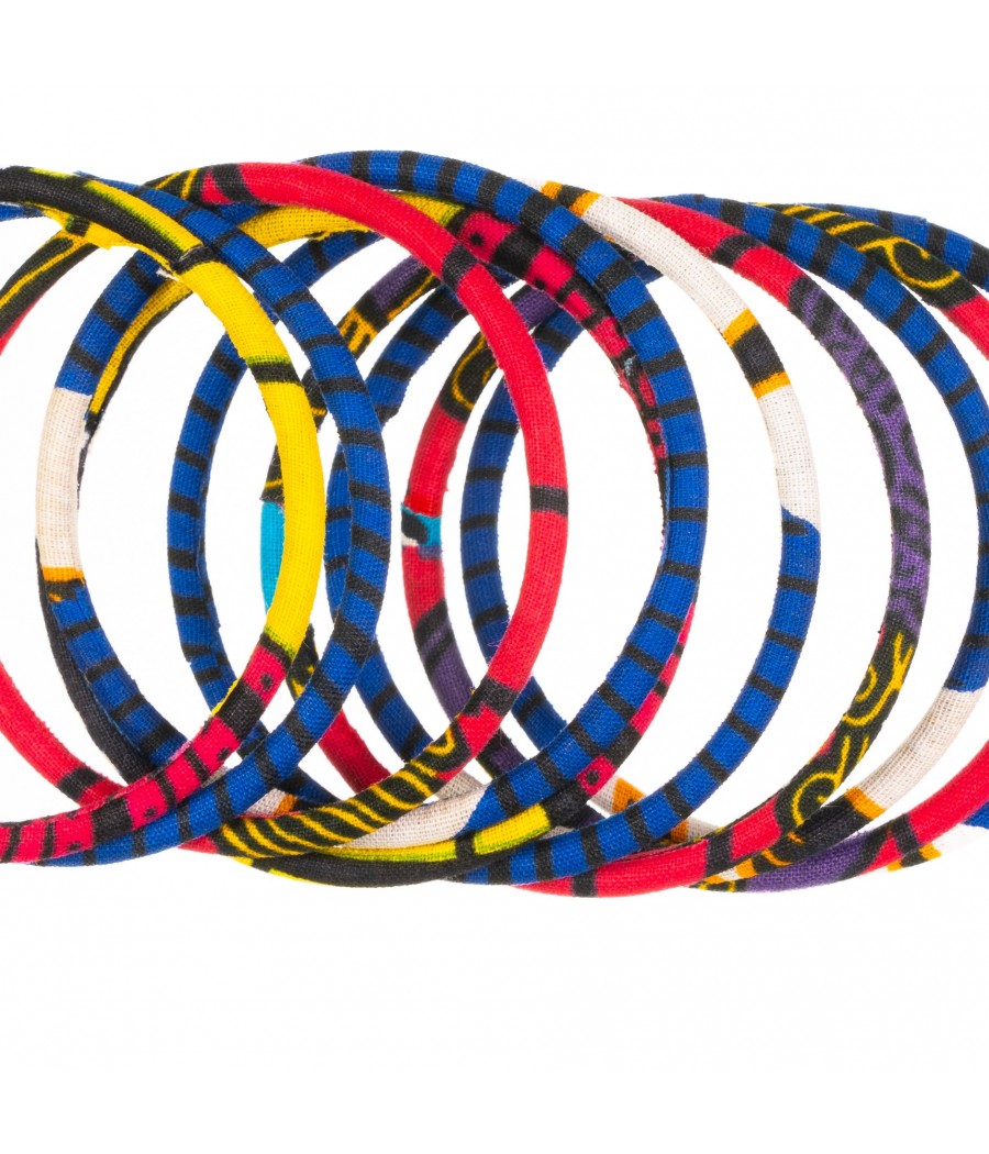bracelet en tissu wax
