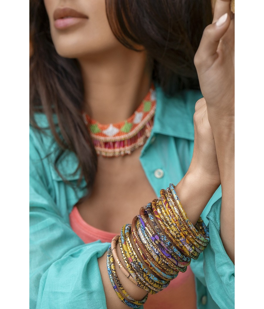 bracelet en tissu wax