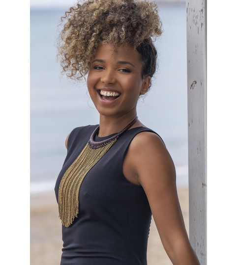 Collier en cuir tressé