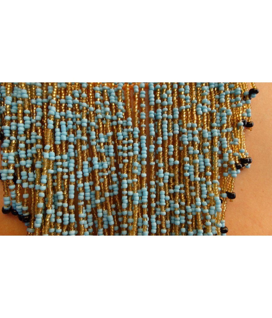Collier cascade en perles de verre