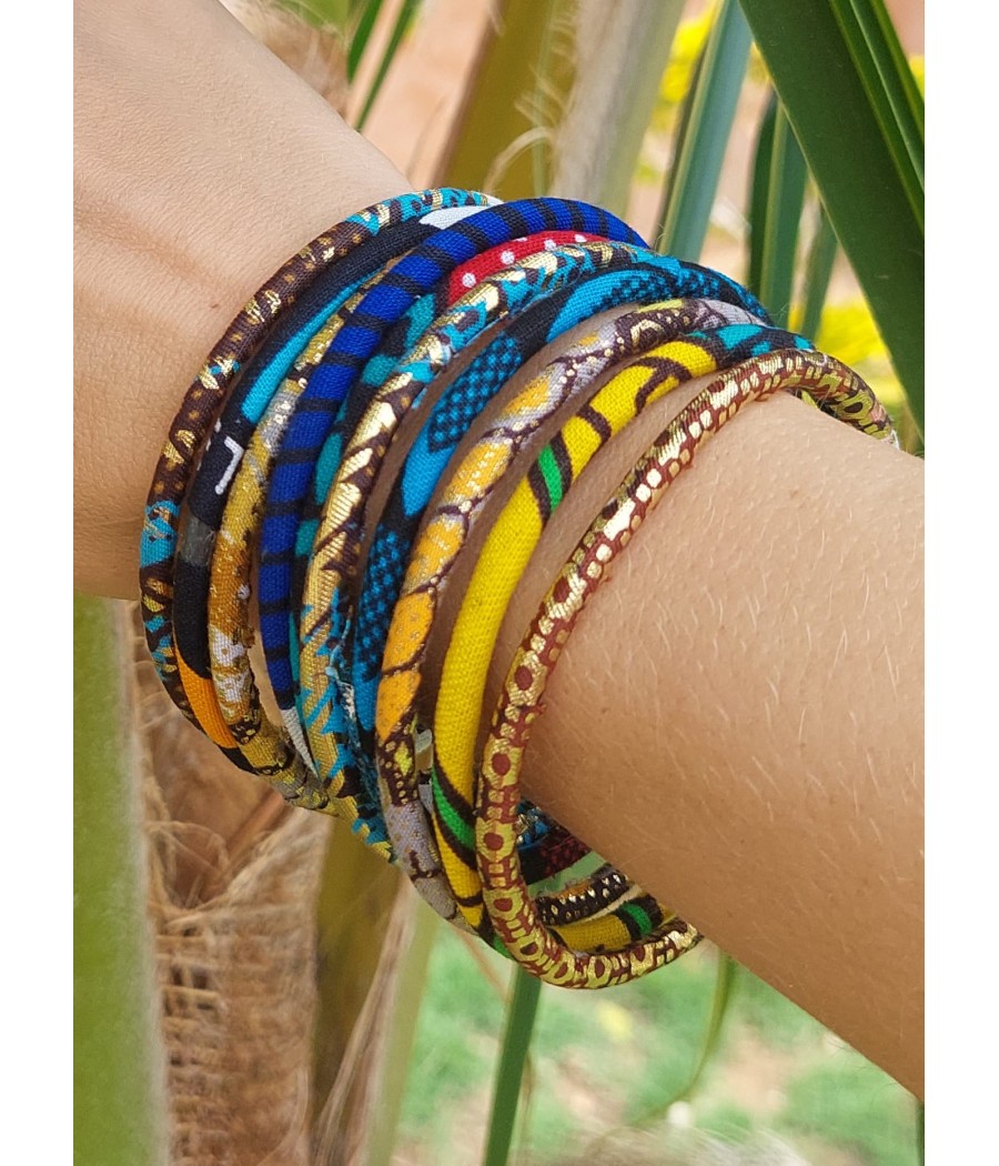 bracelet en tissu wax