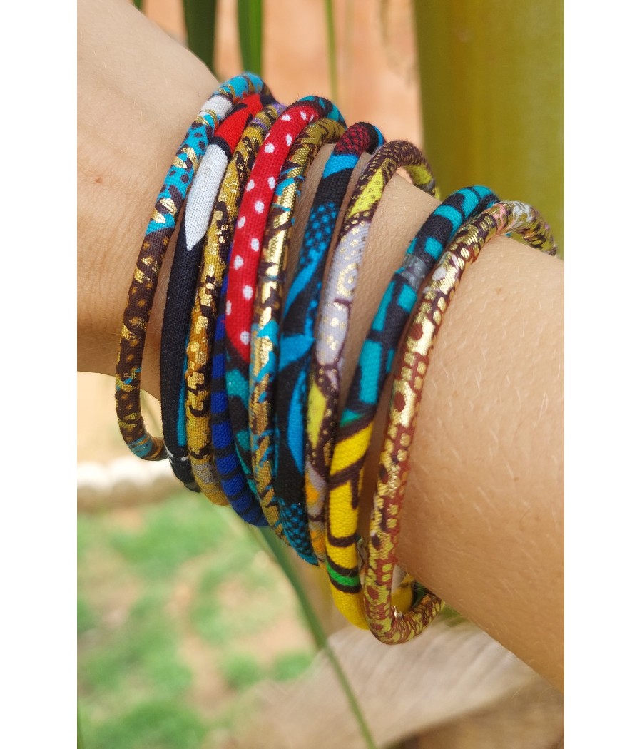 bracelet en tissu wax
