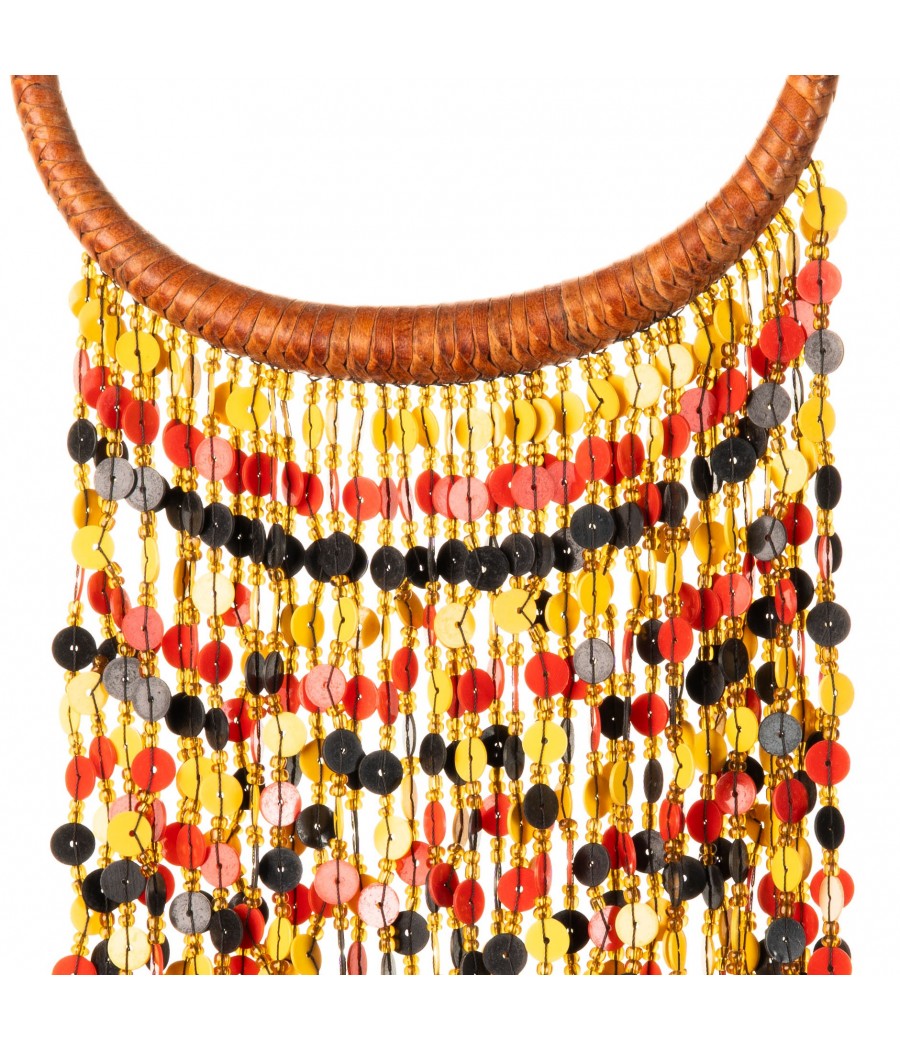 Collier cascade en perles de verre