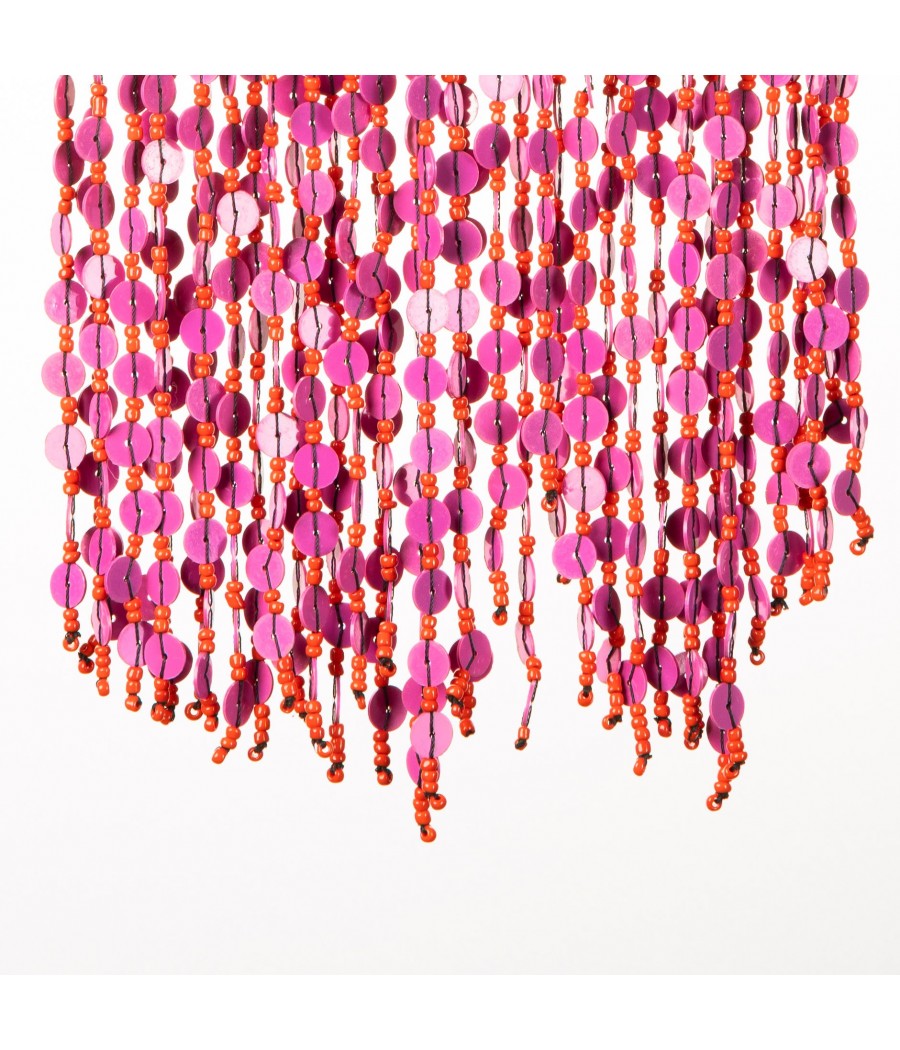 Collier cascade en perles de verre