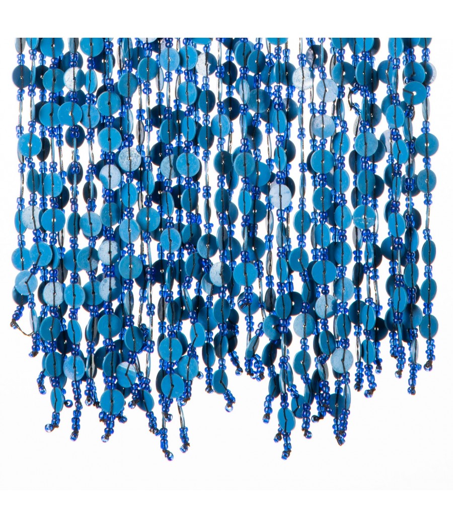 Collier cascade en perles de verre