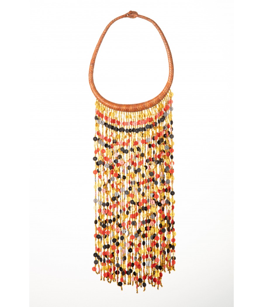 Collier cascade en perles de verre