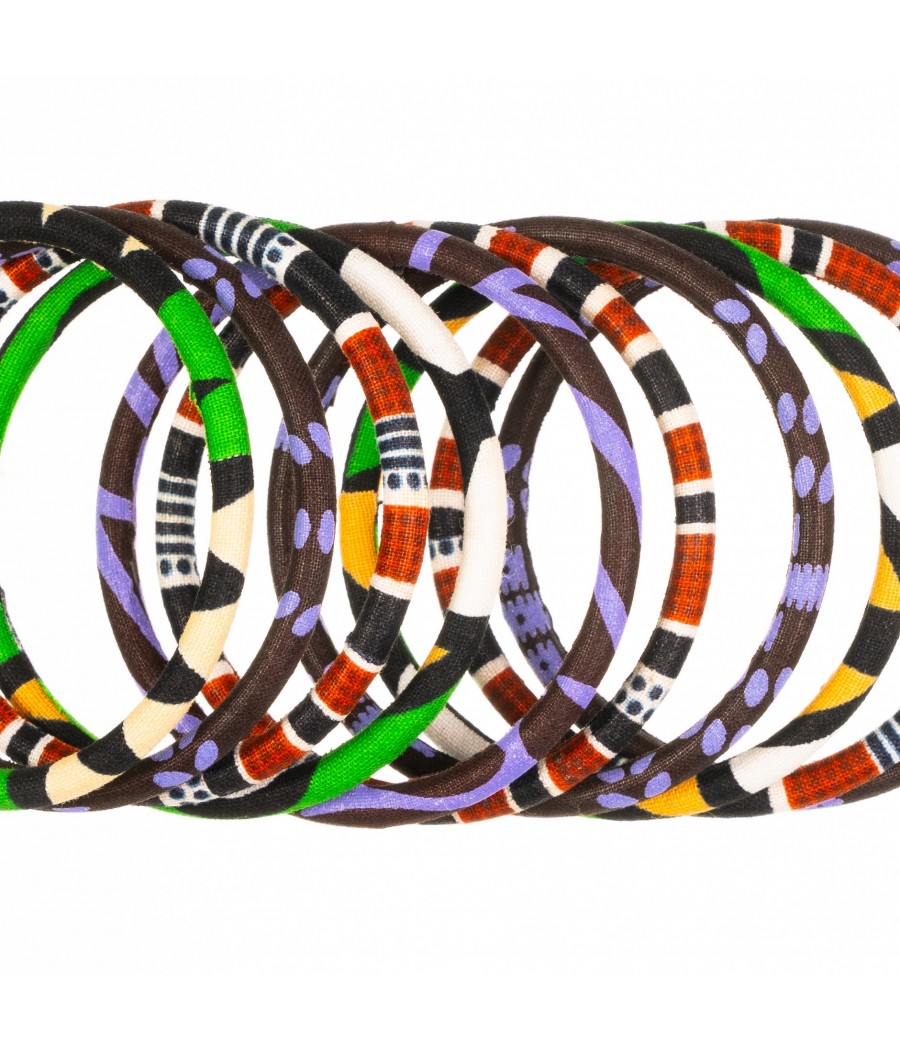 bracelet en tissu wax