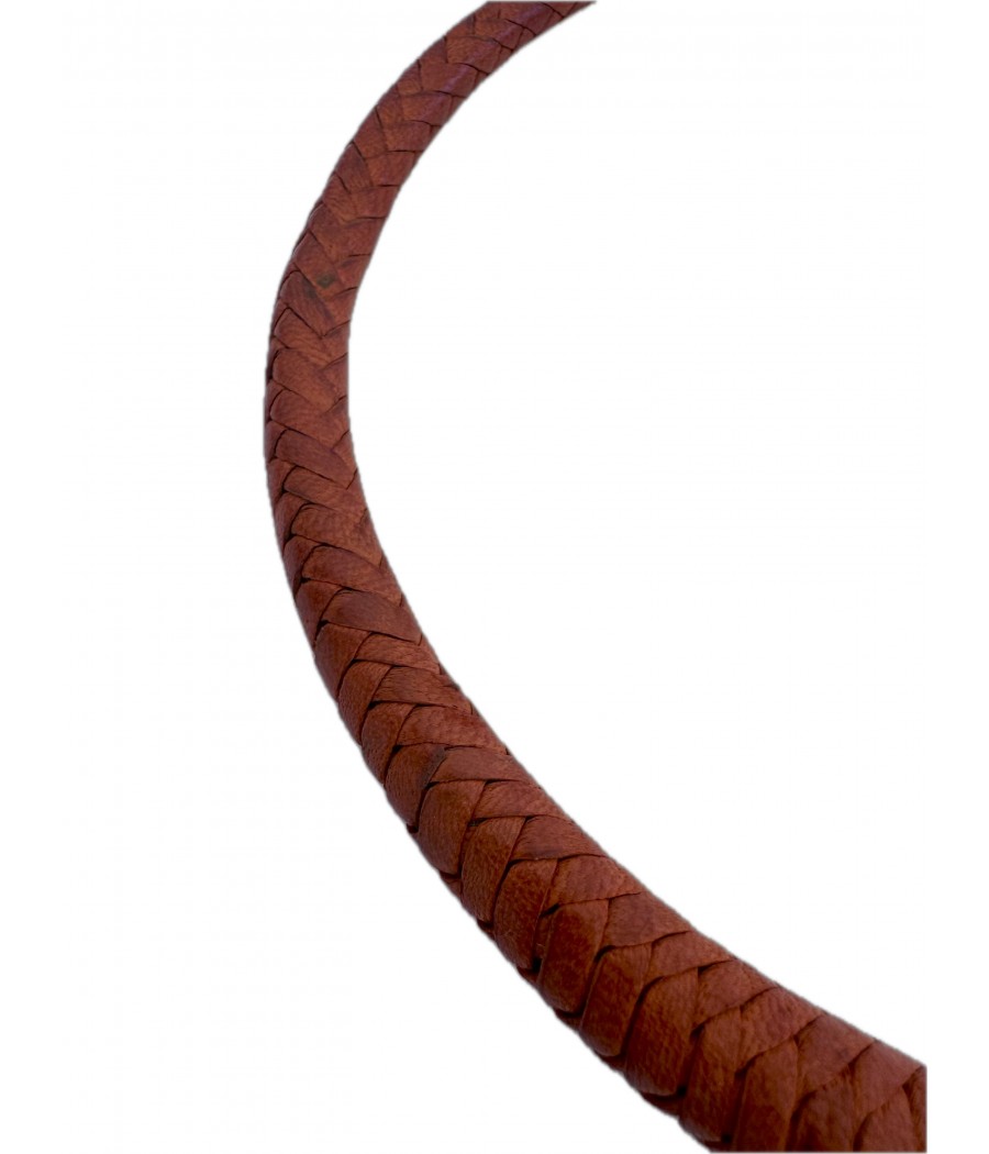 Collier en cuir veritable tressé
