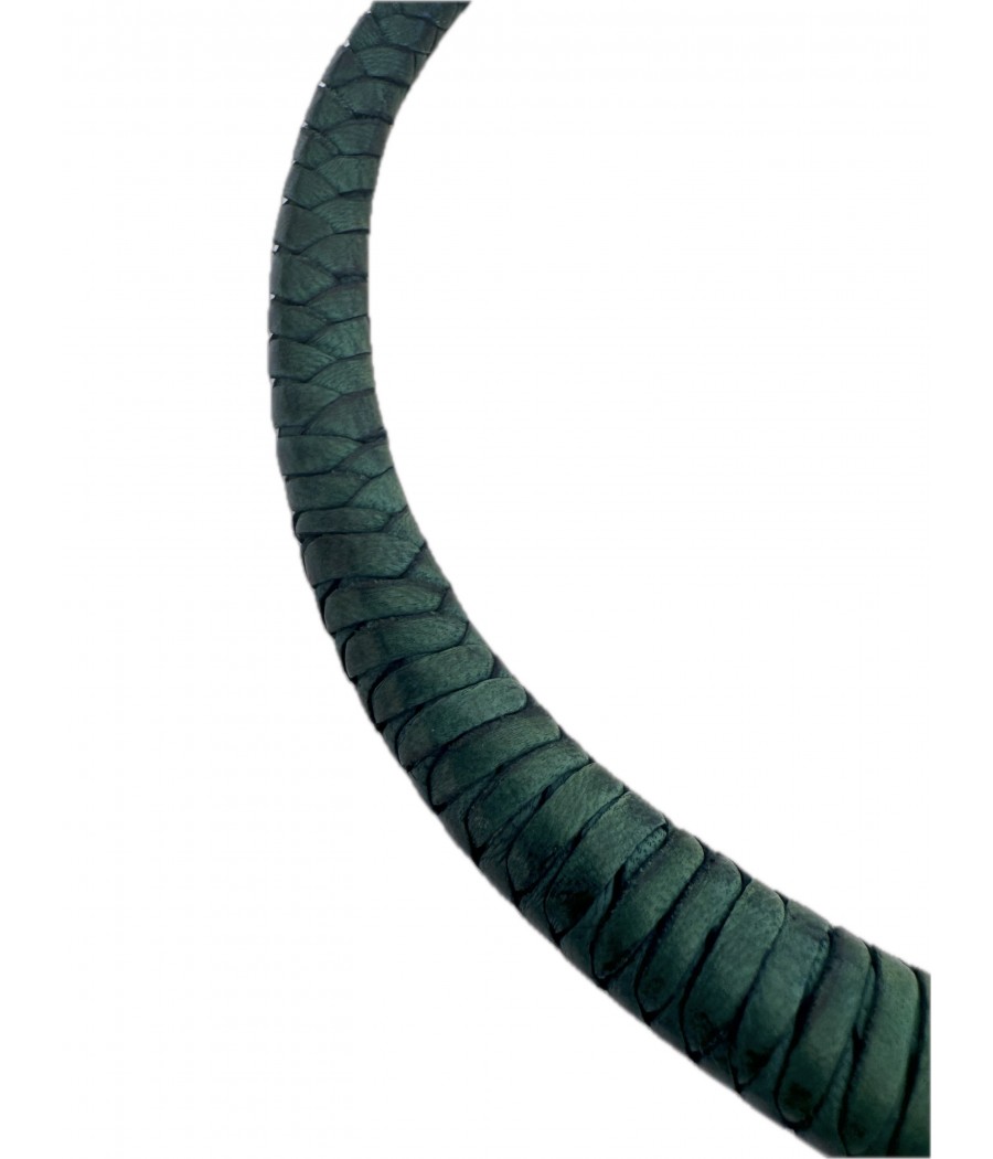Collier en cuir veritable tressé