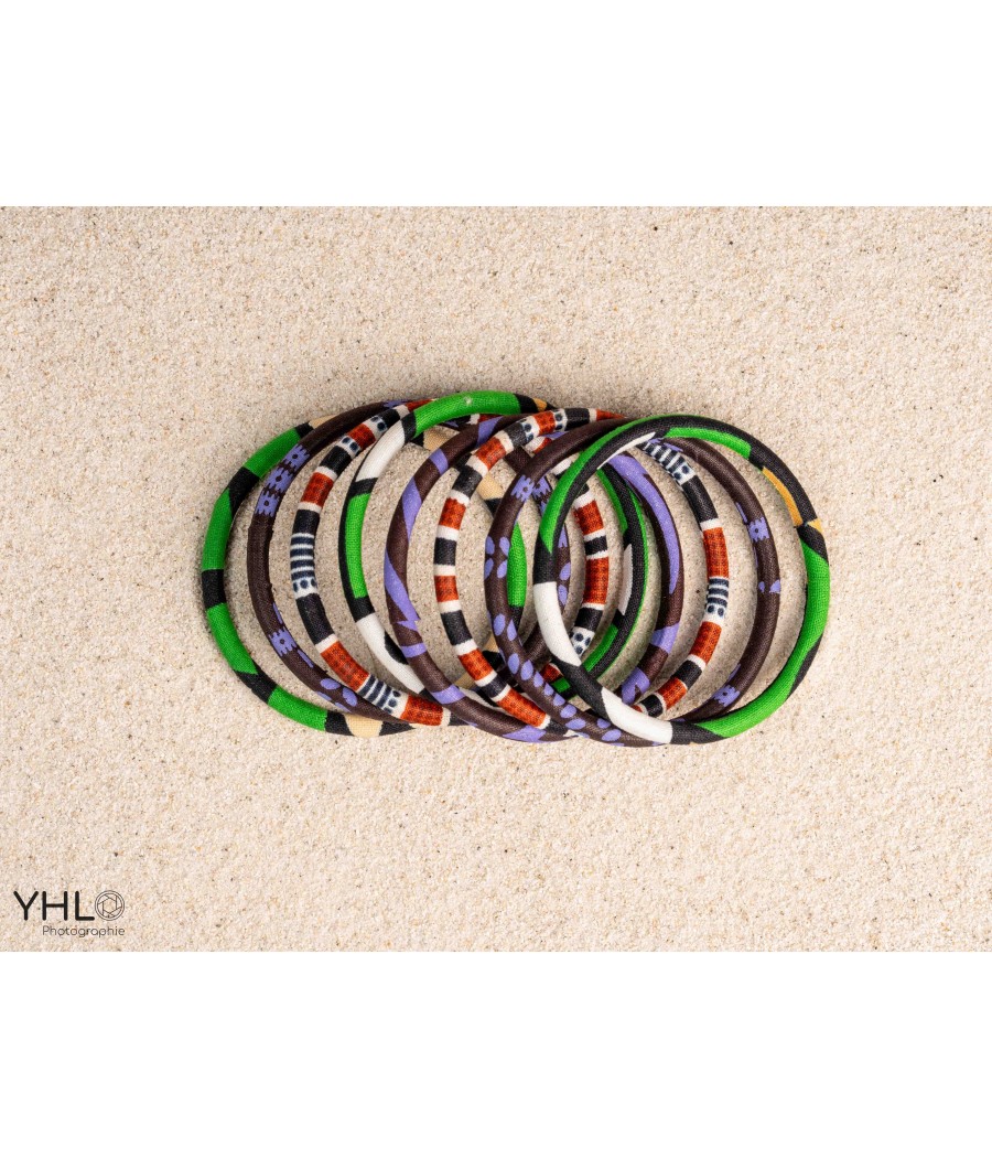 bracelet en tissu wax