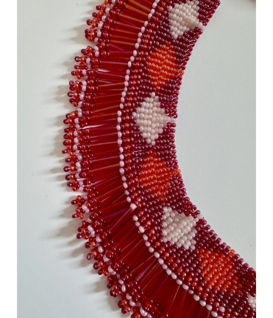 Collier ethnique en perles de verre