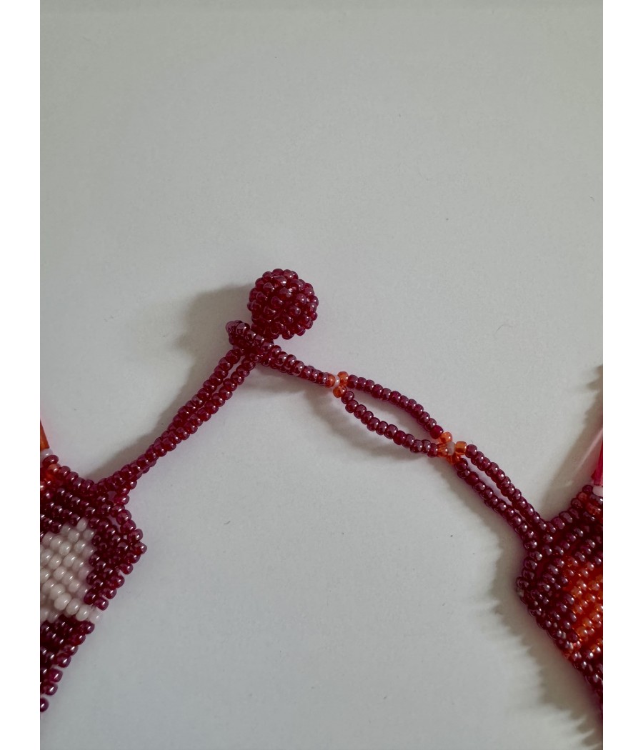 Collier ethnique en perles de verre