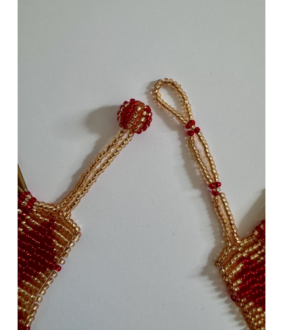 Collier ethnique en perles de verre